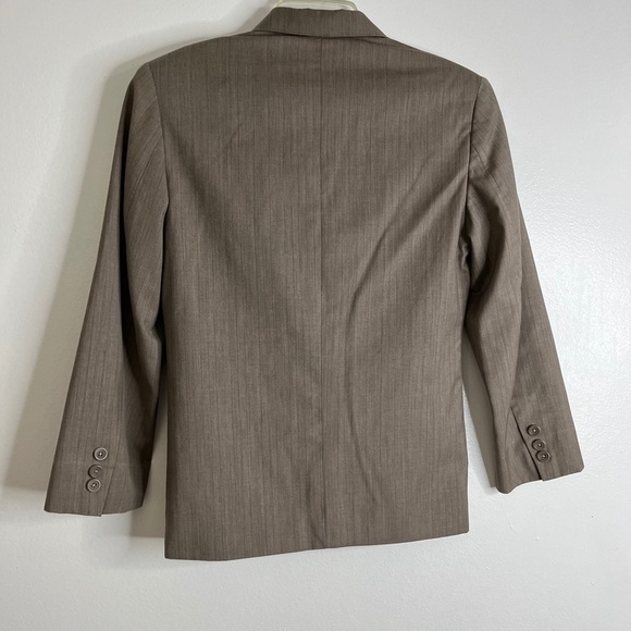 Nautica Mens Tan Brown Blazer Polyester Blend Fully Lined 12 - Picture 4 of 9